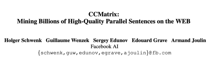Facebook开源最大规模并行语料，45亿规模